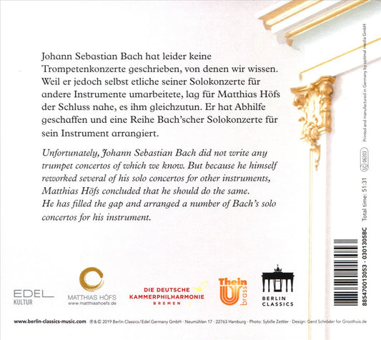 Bach: Trumpet Concertos cover art