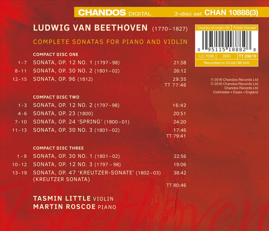 Beethoven: Complete Sonatas for Piano and Violin cover art