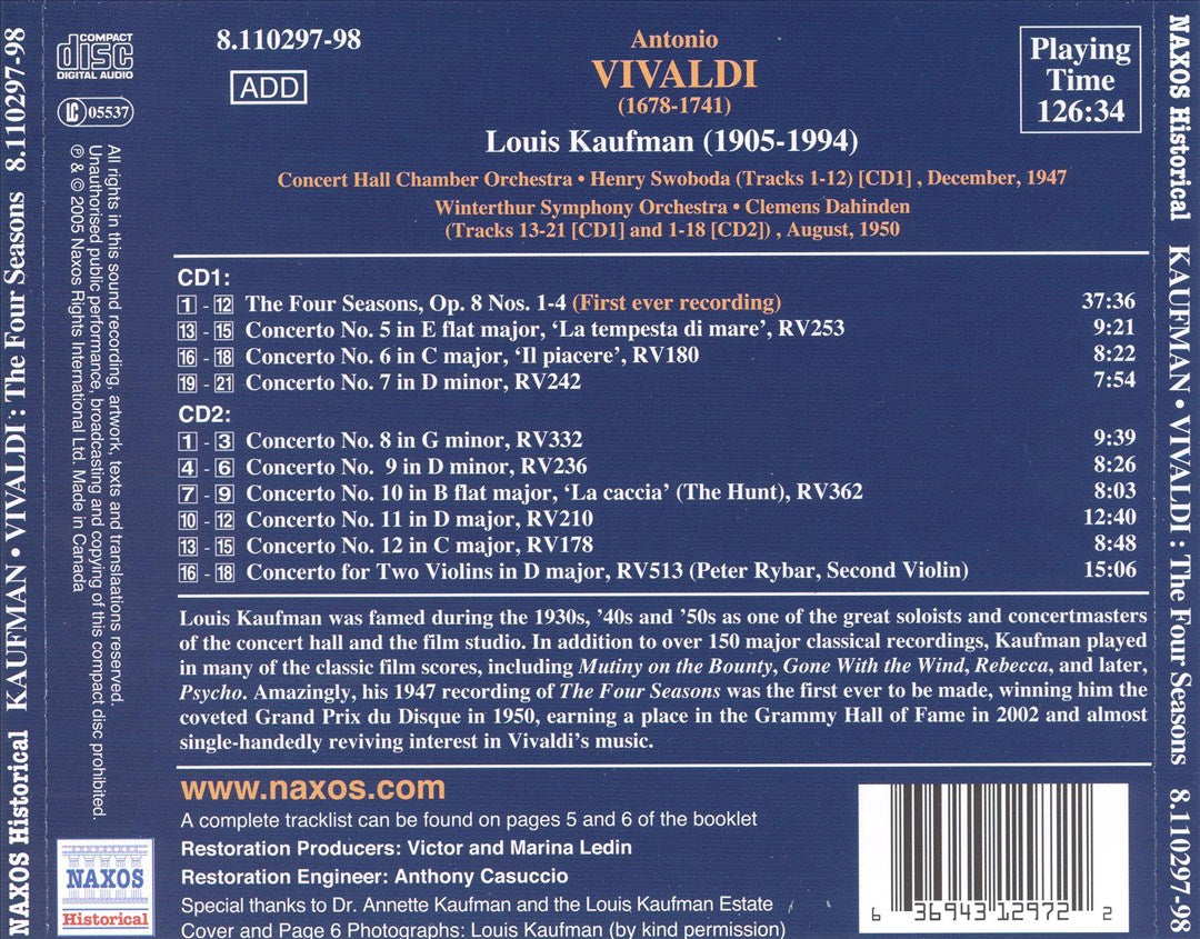 Vivaldi: Twelve Concertos, Op. 8 (Includes the First Ever Recording of the Four Seasons) cover art