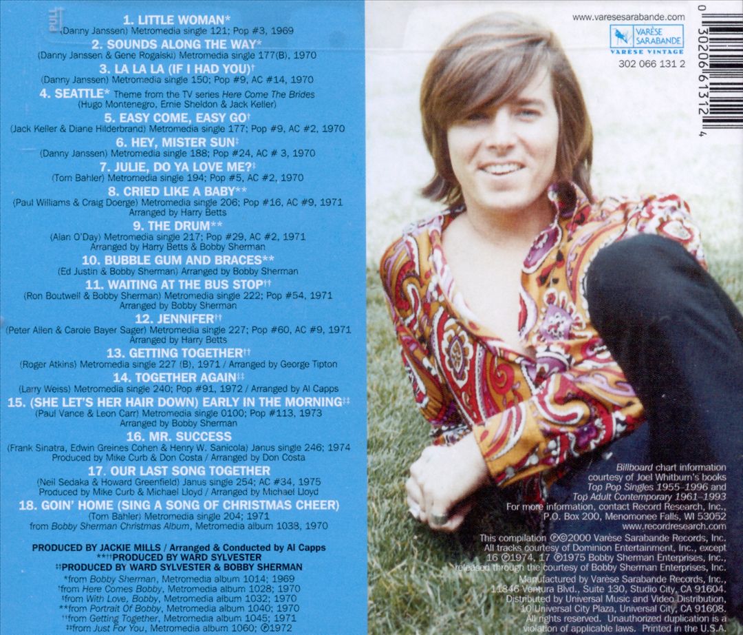 Very Best of Bobby Sherman [Varese] cover art