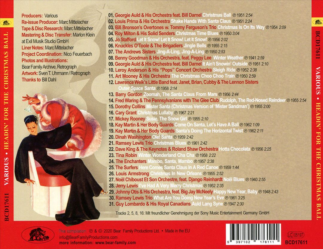 Headin' for the Christmas Ball: 31 Swing and R&B Christmas Crooners cover art