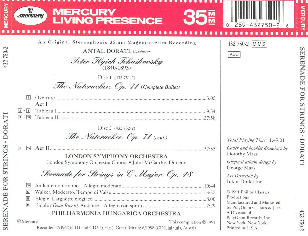 Tchaikovsky: The Nutcracker (Complete Ballet); Serenade for Strings cover art