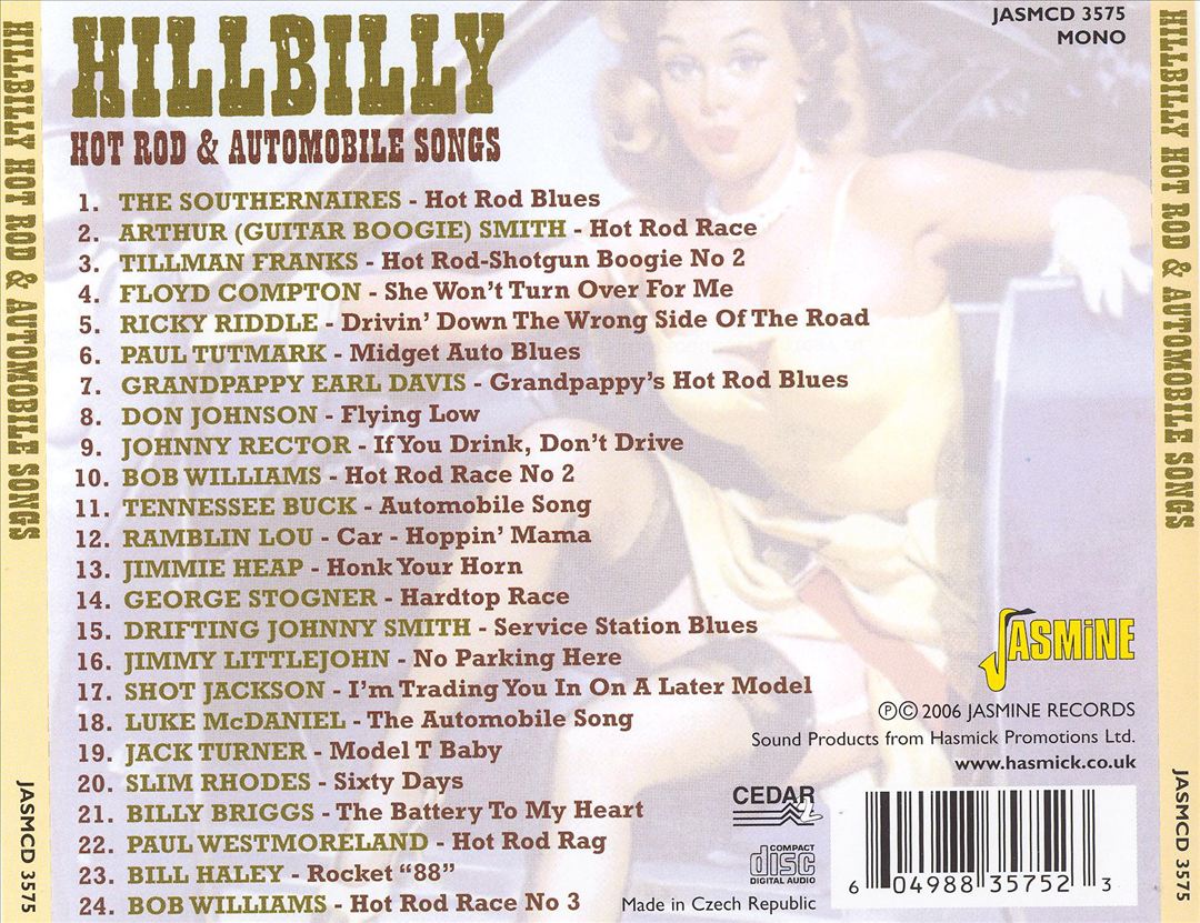 Hillbilly Hot Rod and Automobile Songs cover art