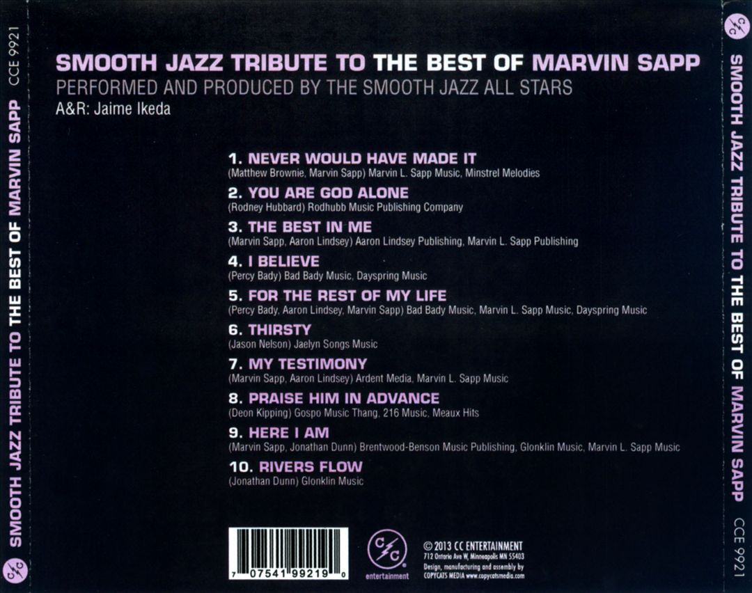 Smooth Jazz Tribute to the Best of Marvin Sapp cover art