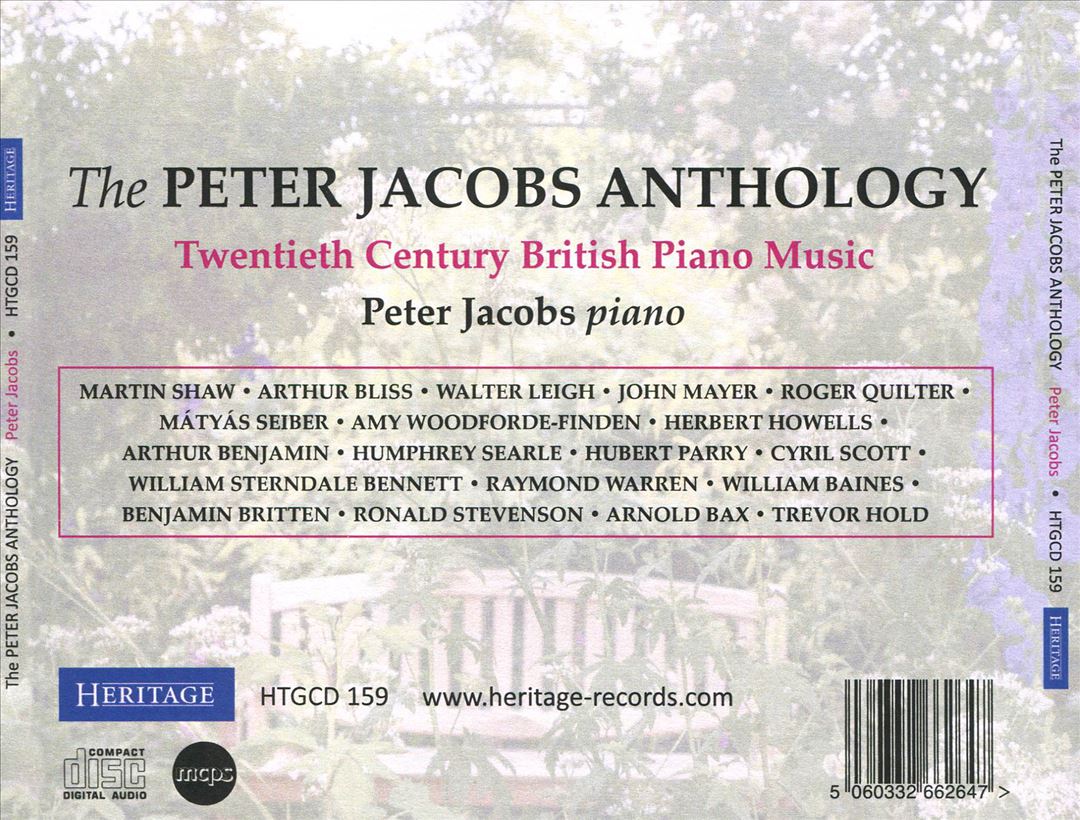 Peter Jacobs Anthology: Twentieth Century British Piano Music cover art