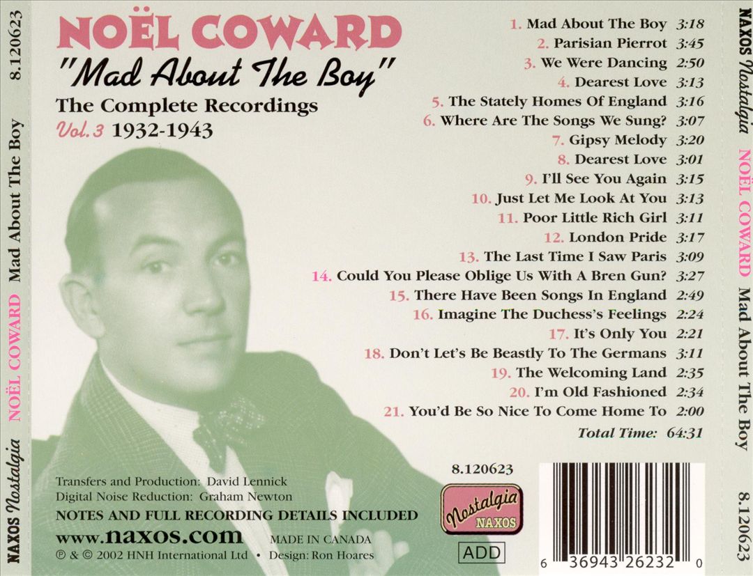 Mad About the Boy: Complete Recordings, Vol. 3 cover art