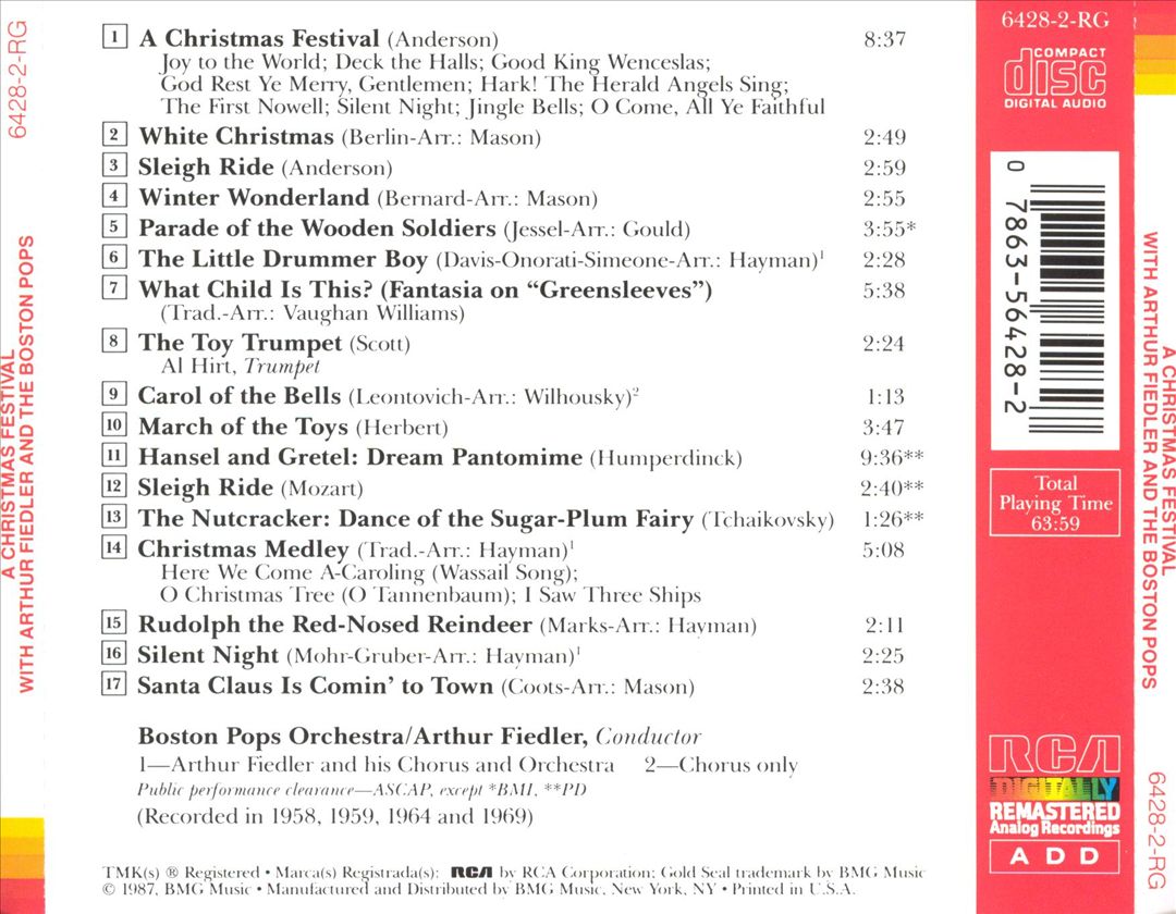 Christmas Festival [RCA Gold Seal] cover art
