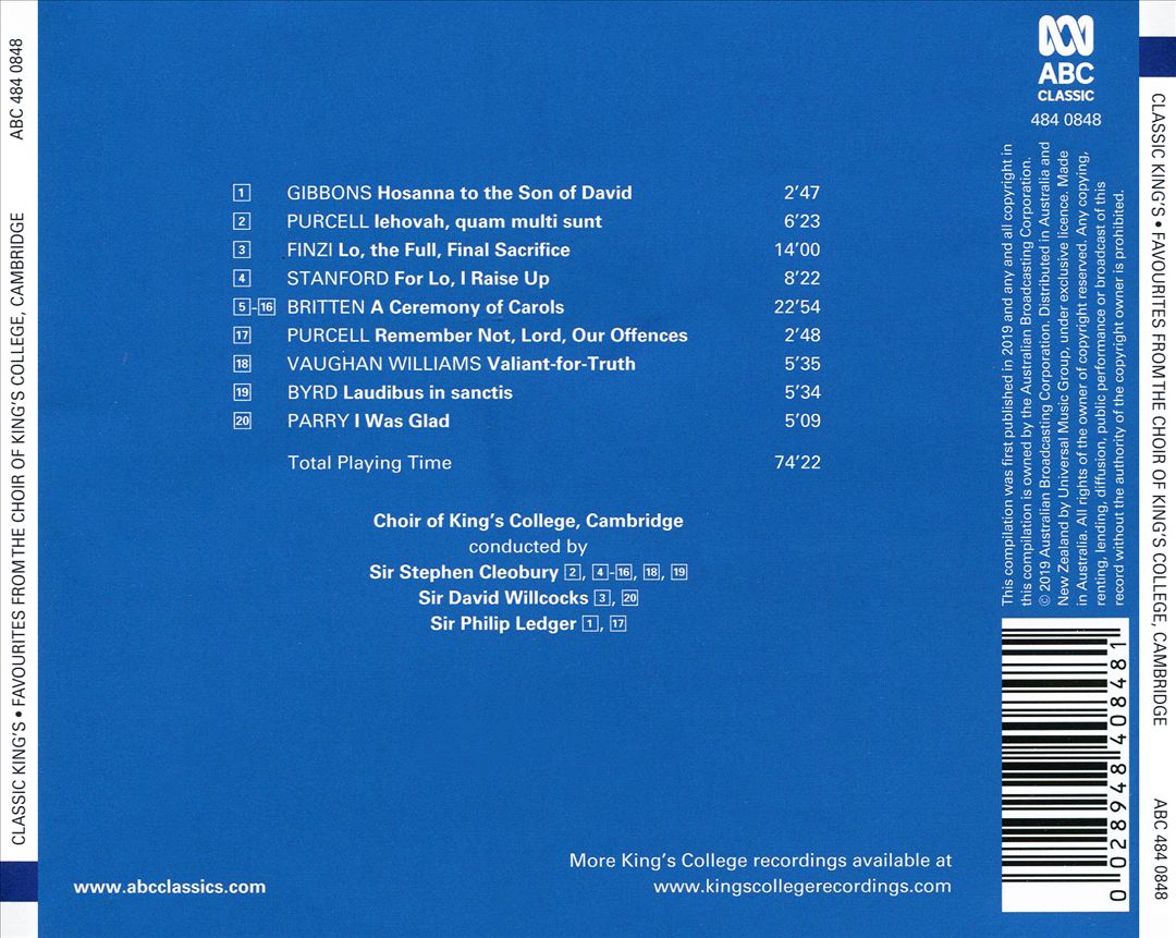Classic King's: Favourites from The Choir of King's College, Cambridge cover art
