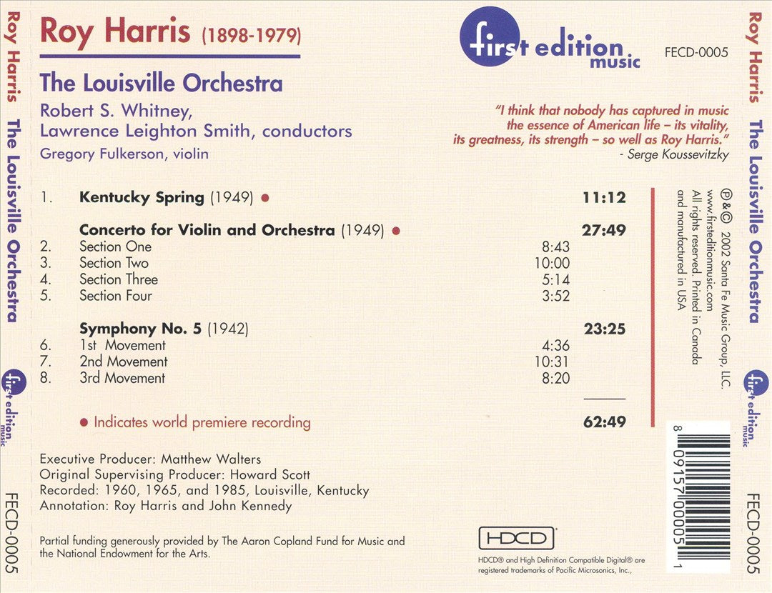 Roy Harris cover art