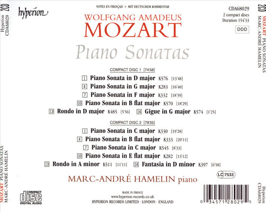 Mozart: Piano Sonatas cover art