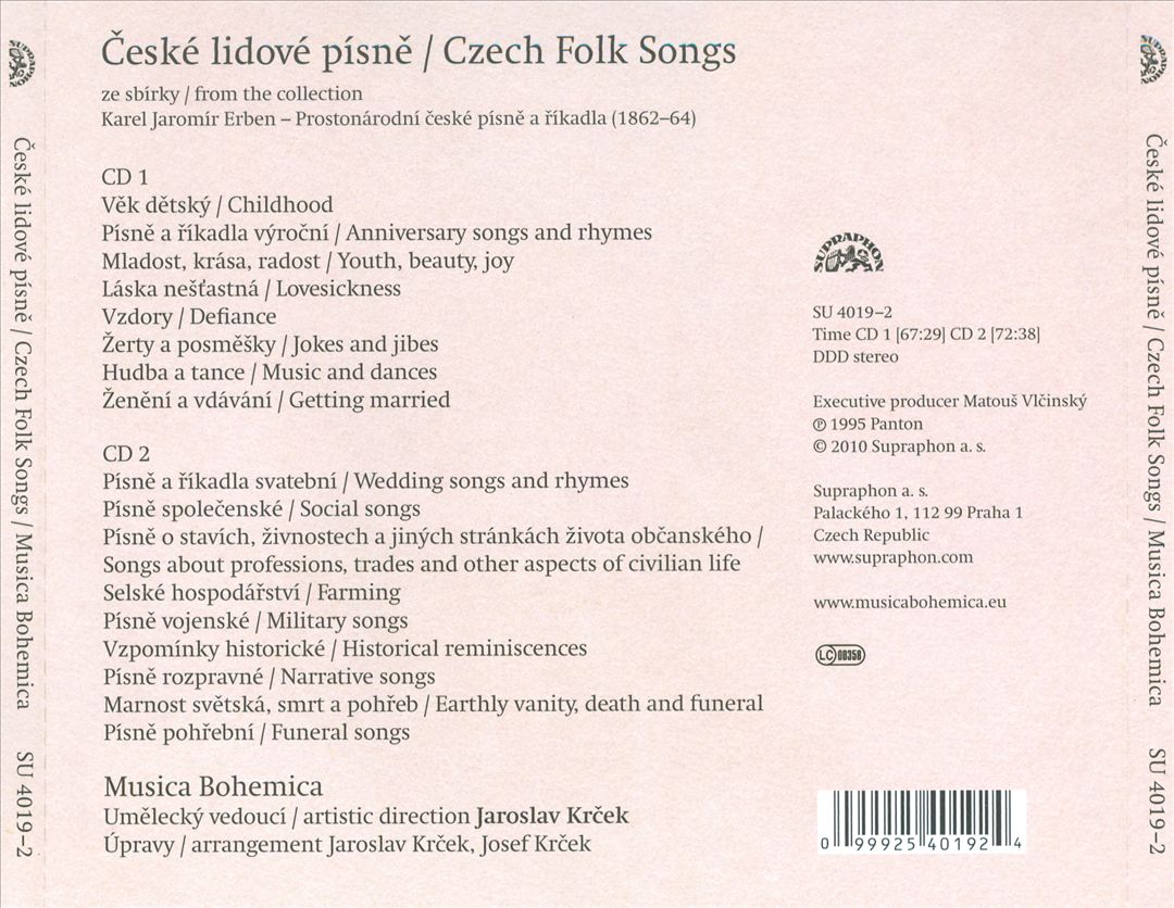 Ceské lidové písne: Czech Folk Songs cover art