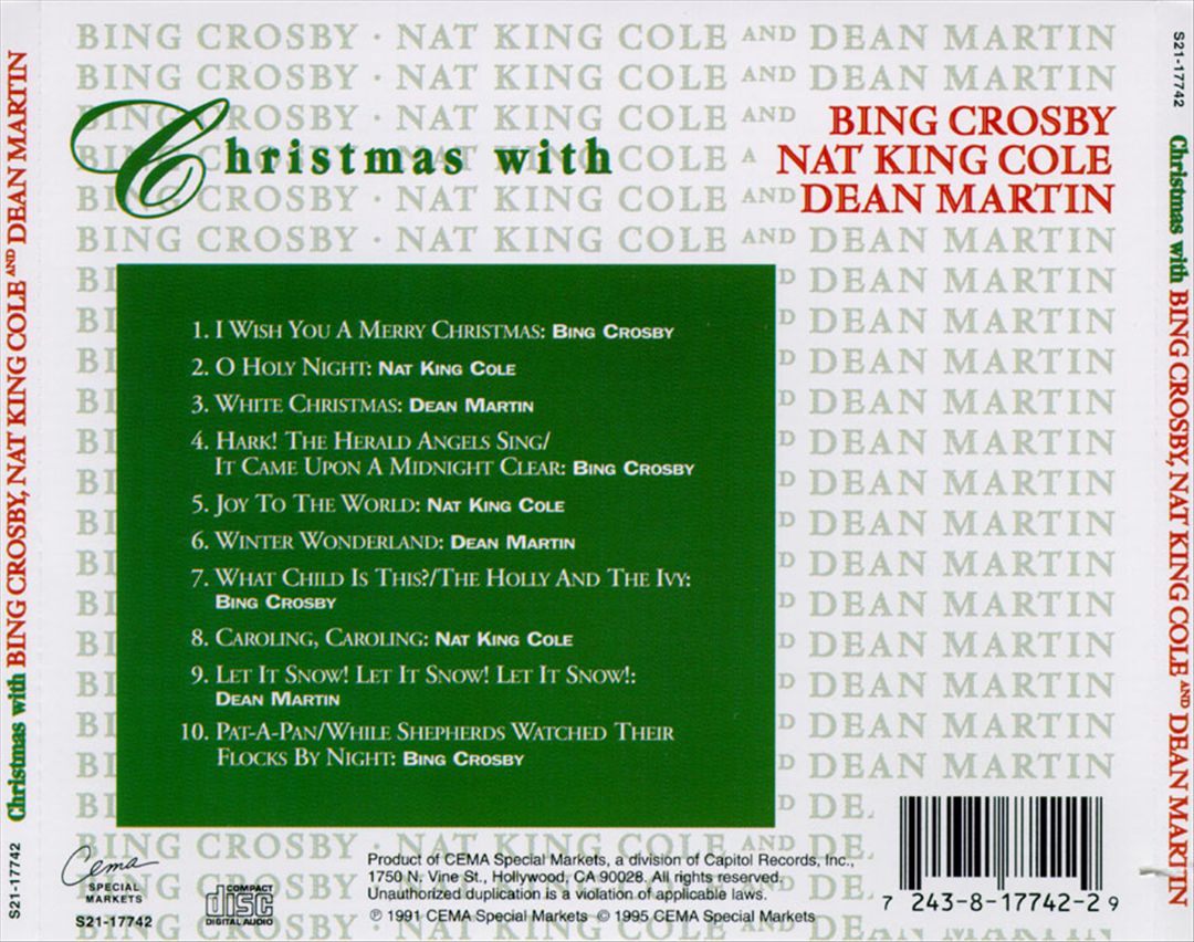 Christmas with Bing Crosby, Nat King Cole & Dean Martin cover art