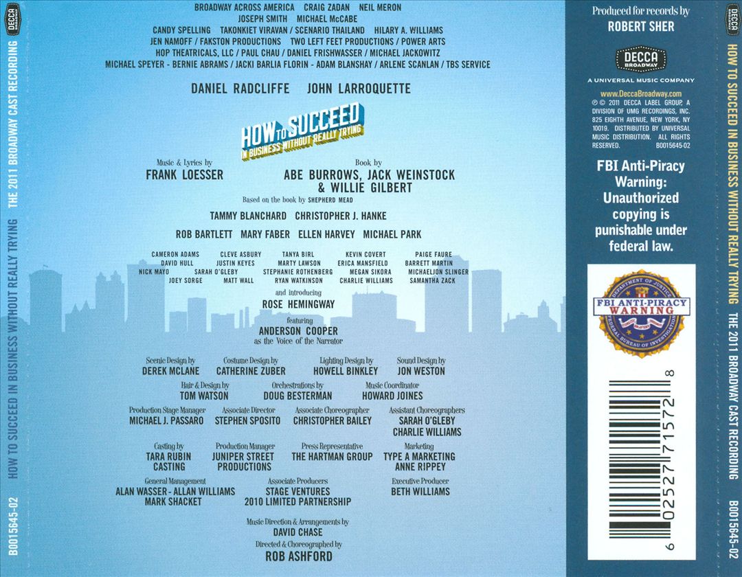 How to Succeed in Business Without Really Trying [2011 Cast Recording] cover art