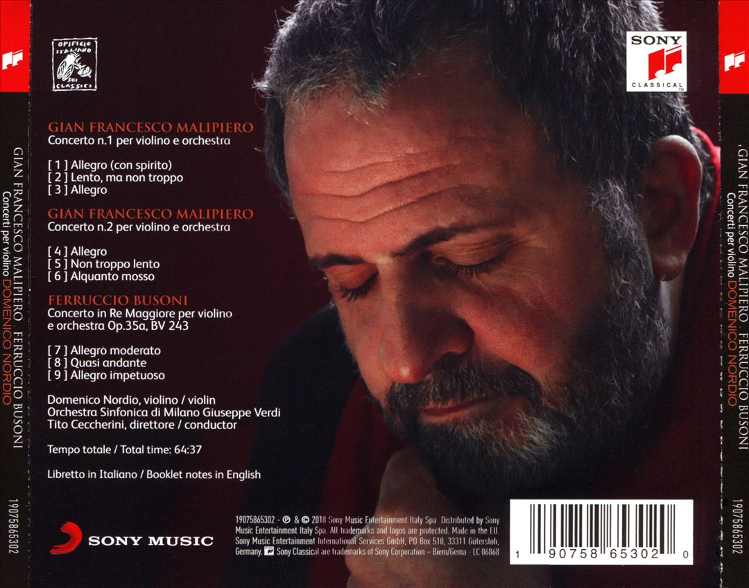 Gian Francesco Malpiero: Concerto No. 1; Concerto No. 2; Ferruccio Busoni: Concerto in Re maggiore cover art