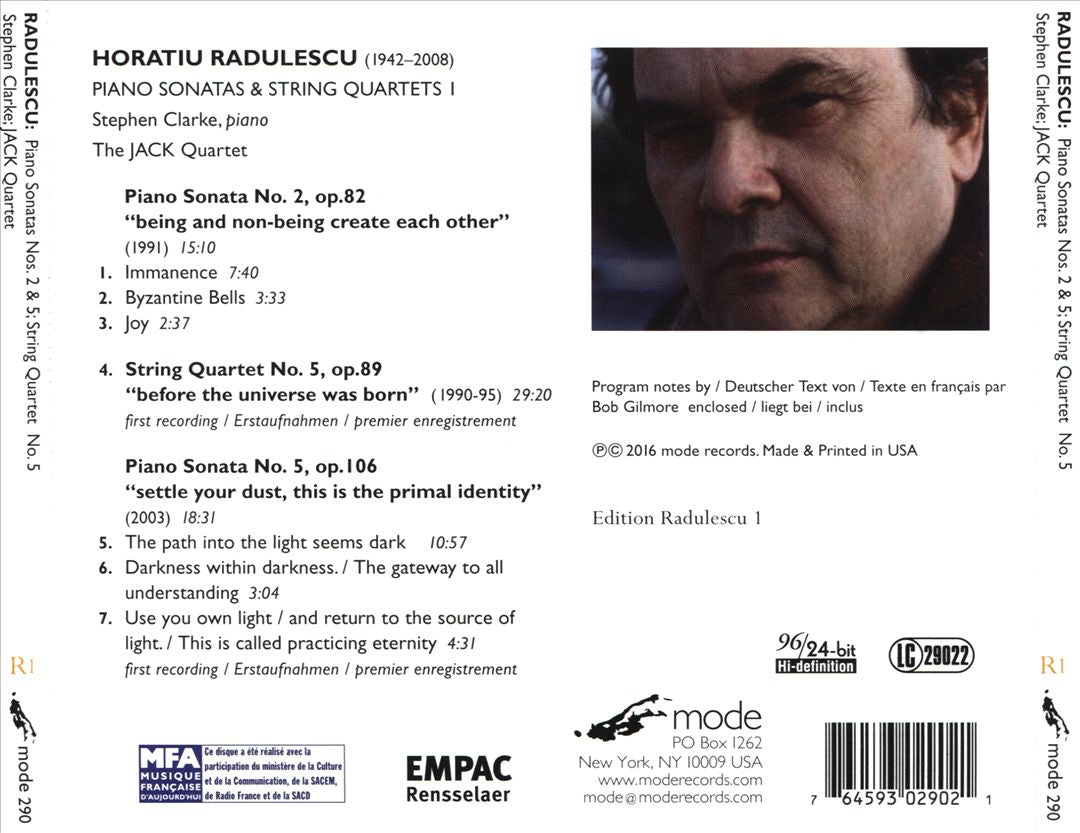 Horatiu Radulescu: Sonatas & String Quartets, Vol. 1 cover art