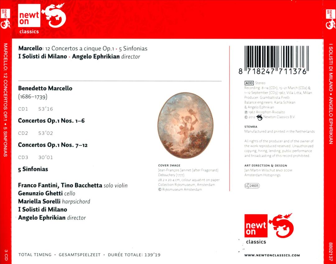 Marcello: Concertos a cinque; 5 Sinfonias cover art