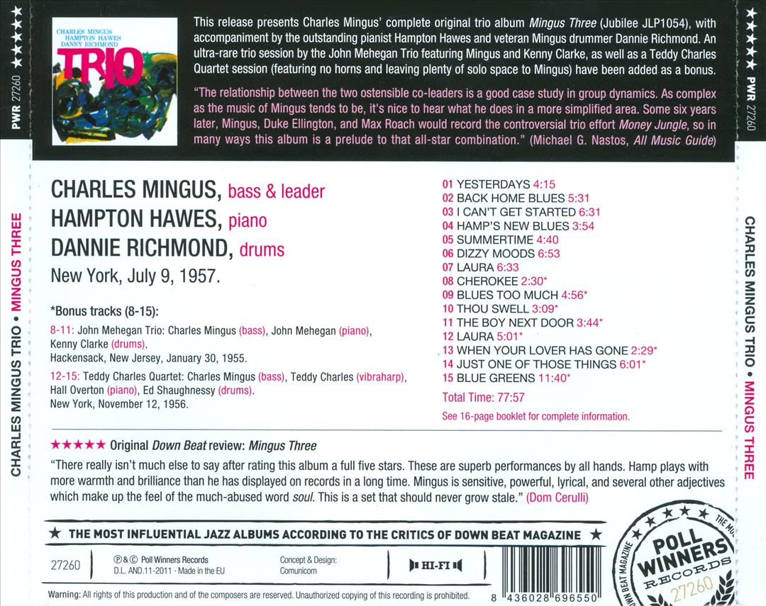 Mingus Three [Bonus Tracks]  cover art