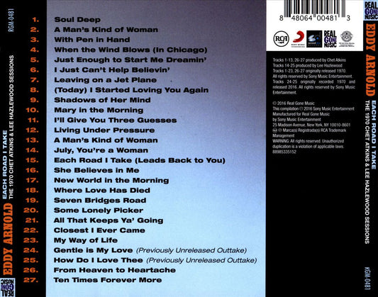 Each Road I Take: The 1970 Lee Hazlewood & Chet Atkins Sessions cover art