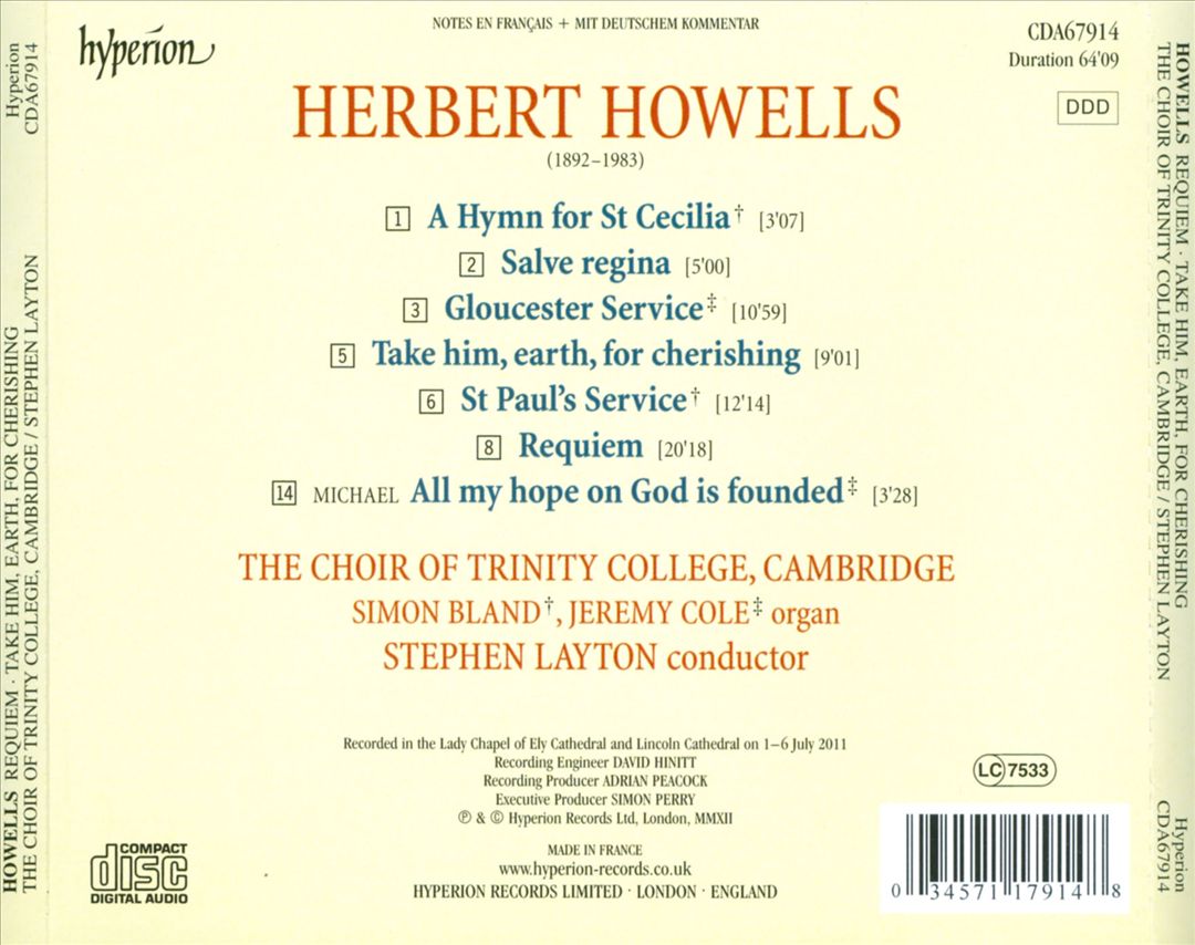 Herbert Howells: Requiem cover art