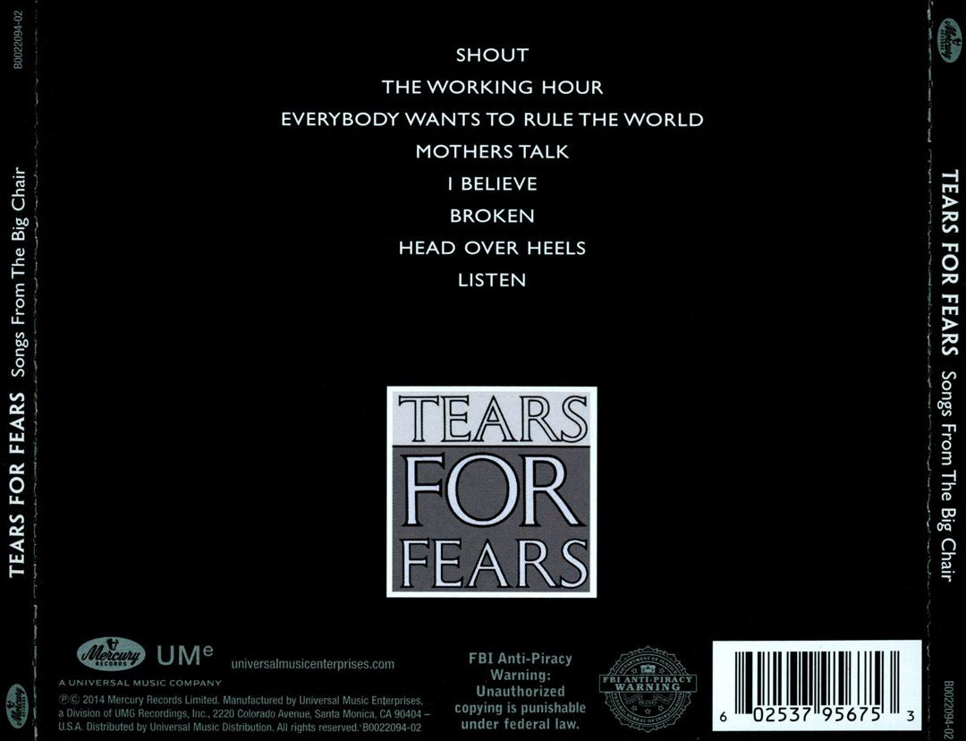 Songs from the Big Chair cover art