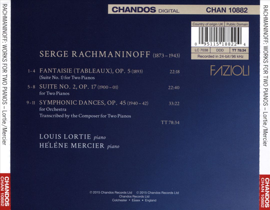 Rachmaninoff: Piano Duets cover art