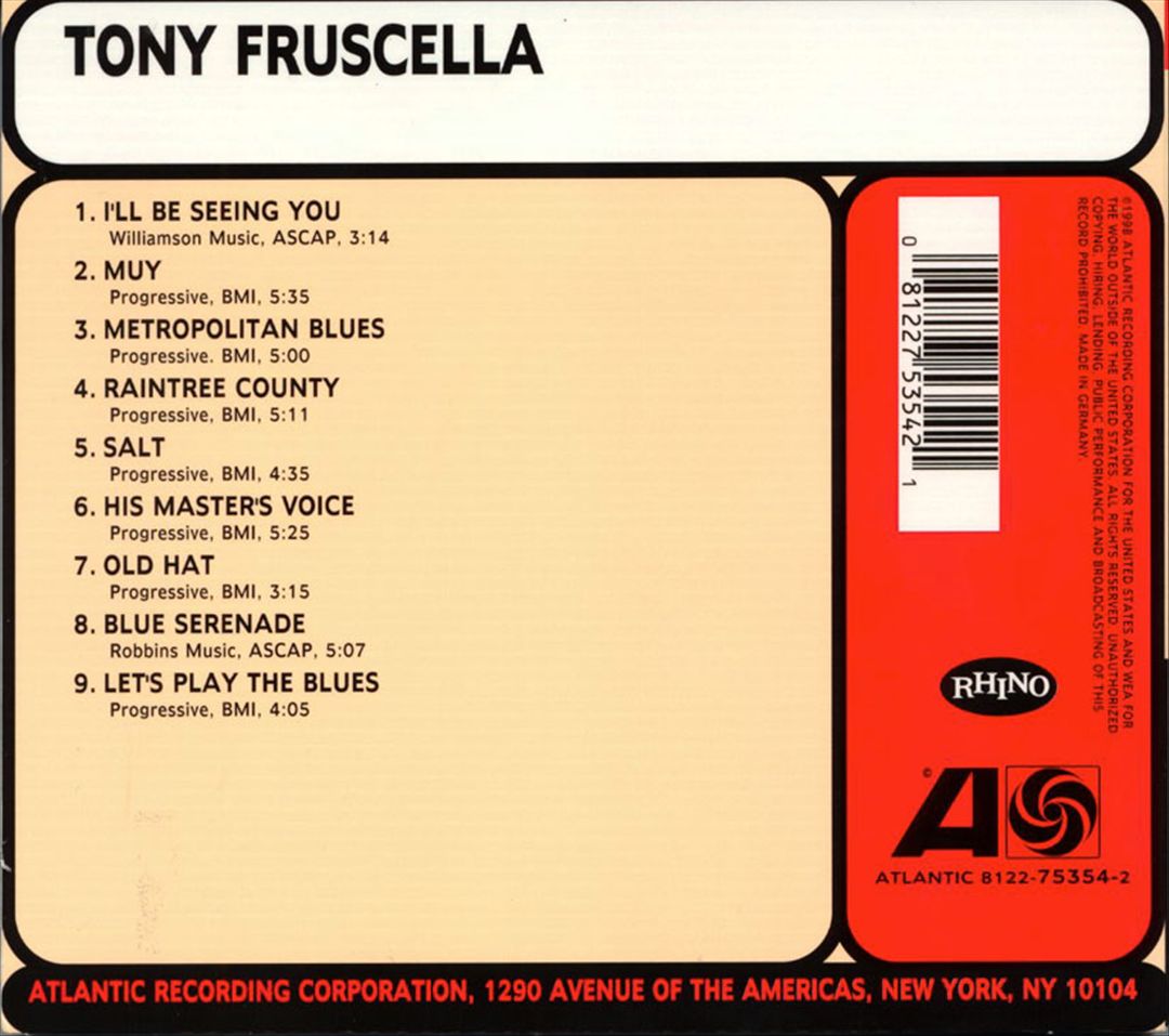 Tony Fruscella cover art