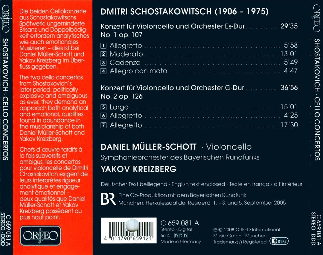 Shostakovich: Cello Concertos Nos. 1 & 2 cover art