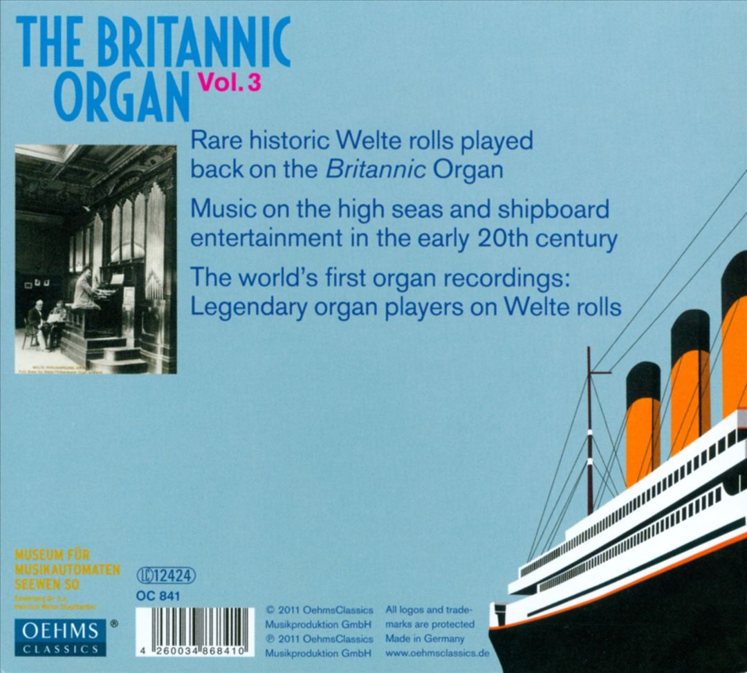 Britannic Organ, Vol. 3: Music on the High Seas cover art