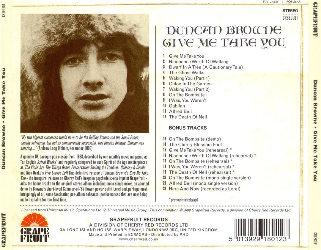 Give Me Take You [Grapefruit Bonus Tracks] cover art