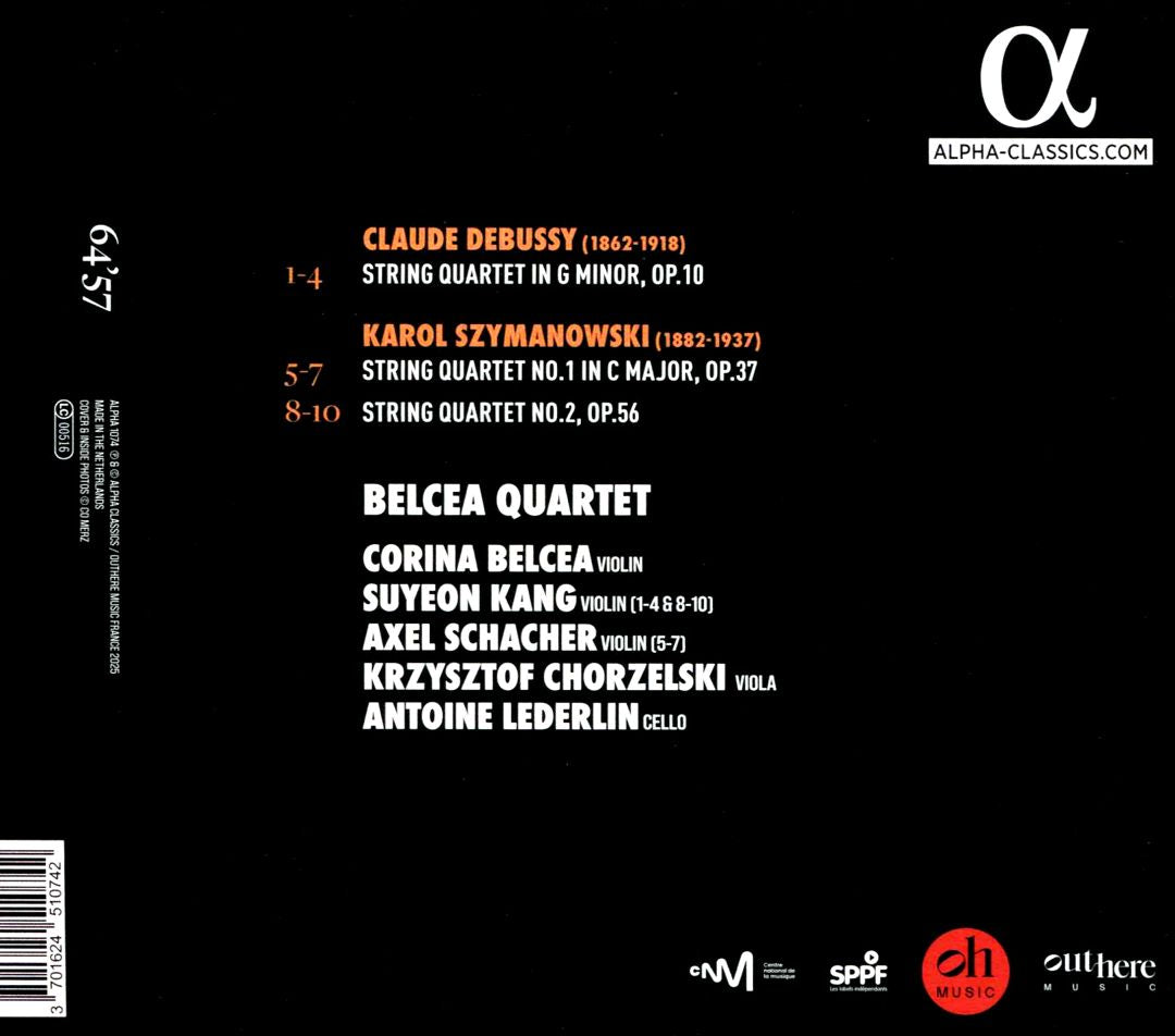 Debussy, Szymanowski: Quartets cover art