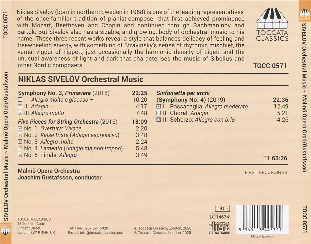 Niklas Sivelöv: Orchestral Music cover art