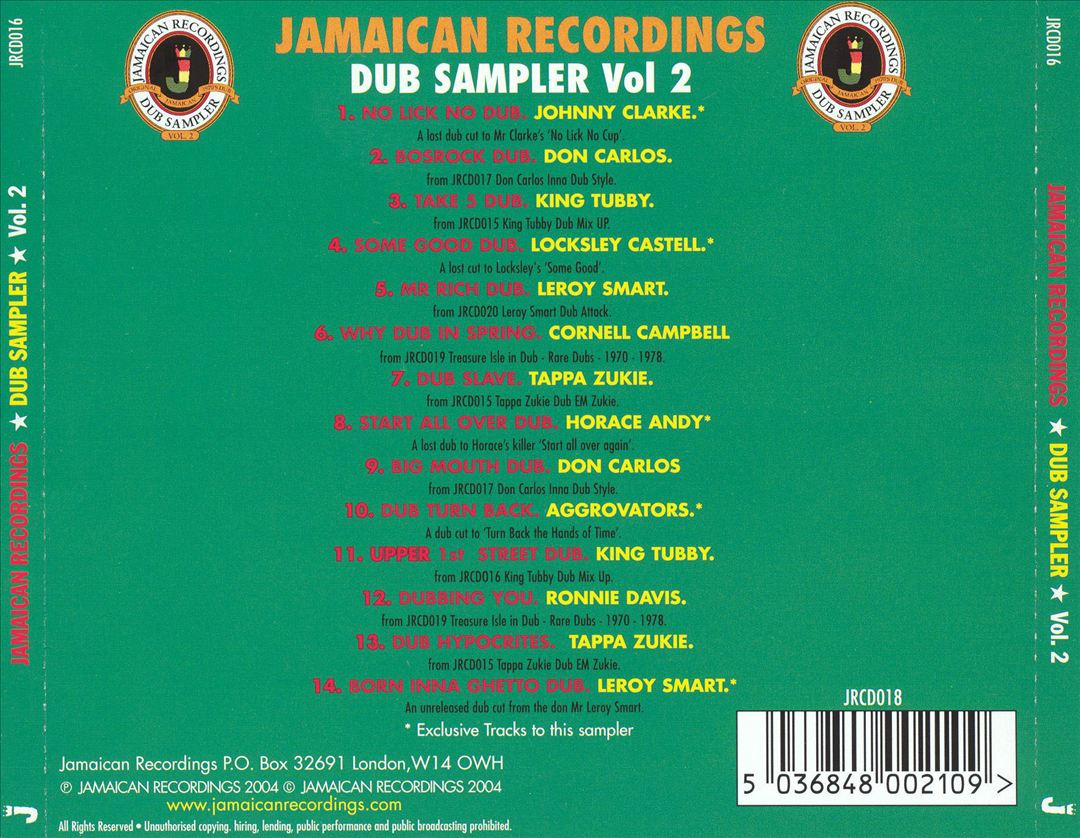 Jamaican Recordings: Dub Sampler, Vol. 2 cover art