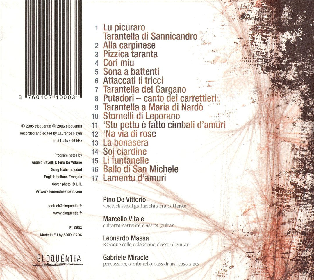 Tarantelle del Rimorso cover art