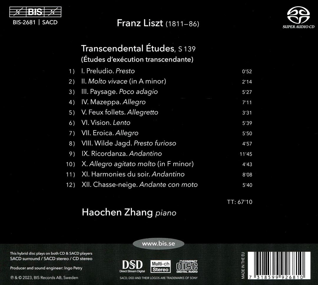 Franz Liszt: Transcendental Études cover art