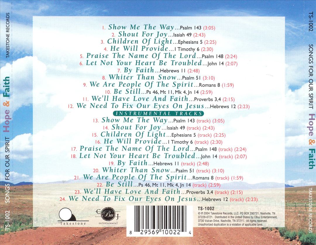 Songs for Our Spirit: Hope And Faith cover art