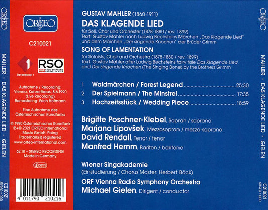 Gustav Mahler: Das Klagende Lied cover art