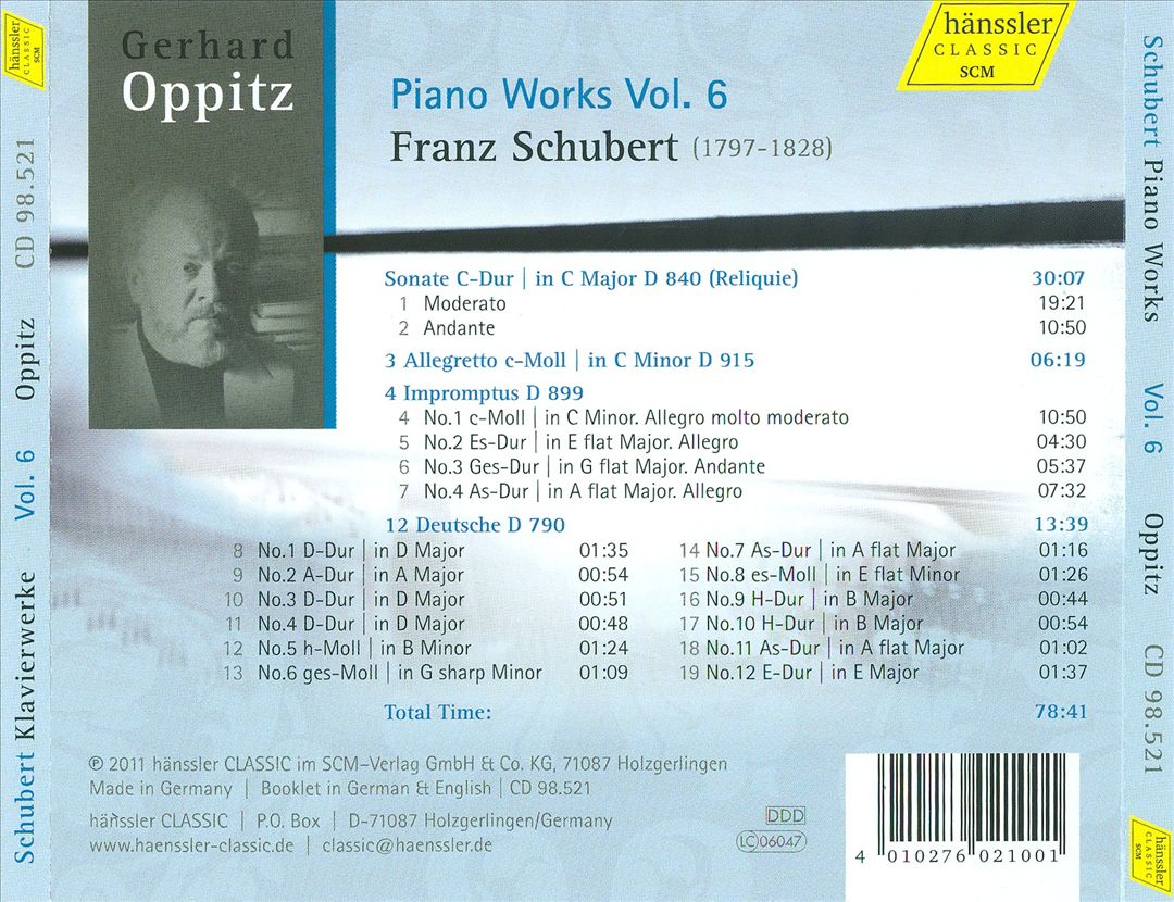 Schubert: Piano Works, Vol. 6 cover art
