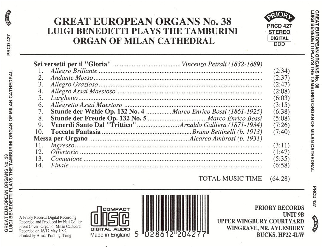 Great European Organs No. 38 cover art