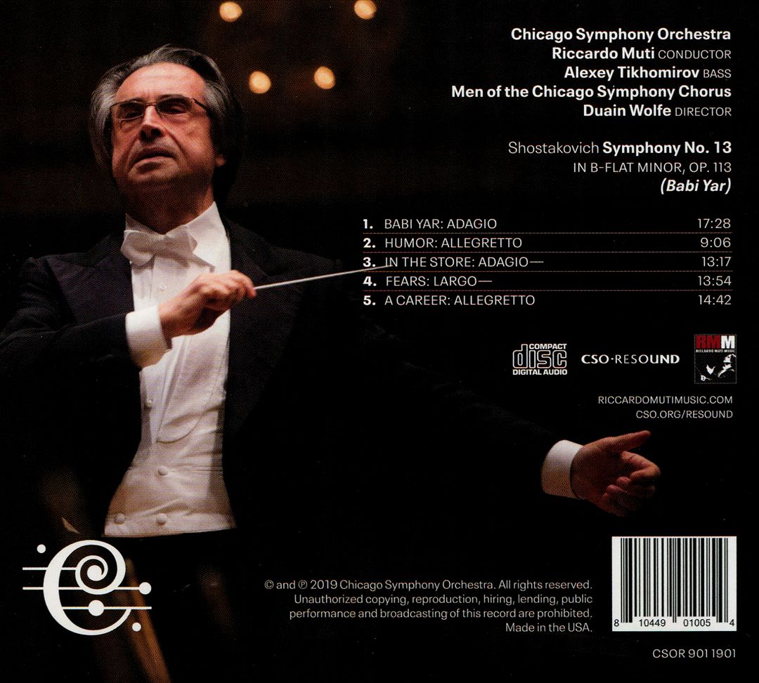 Shostakovich: Symphony No. 13 cover art