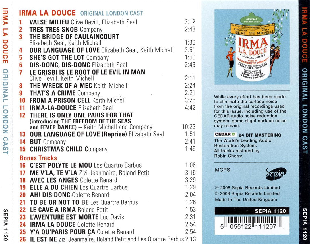 Irma La Douce [Original London Cast] cover art