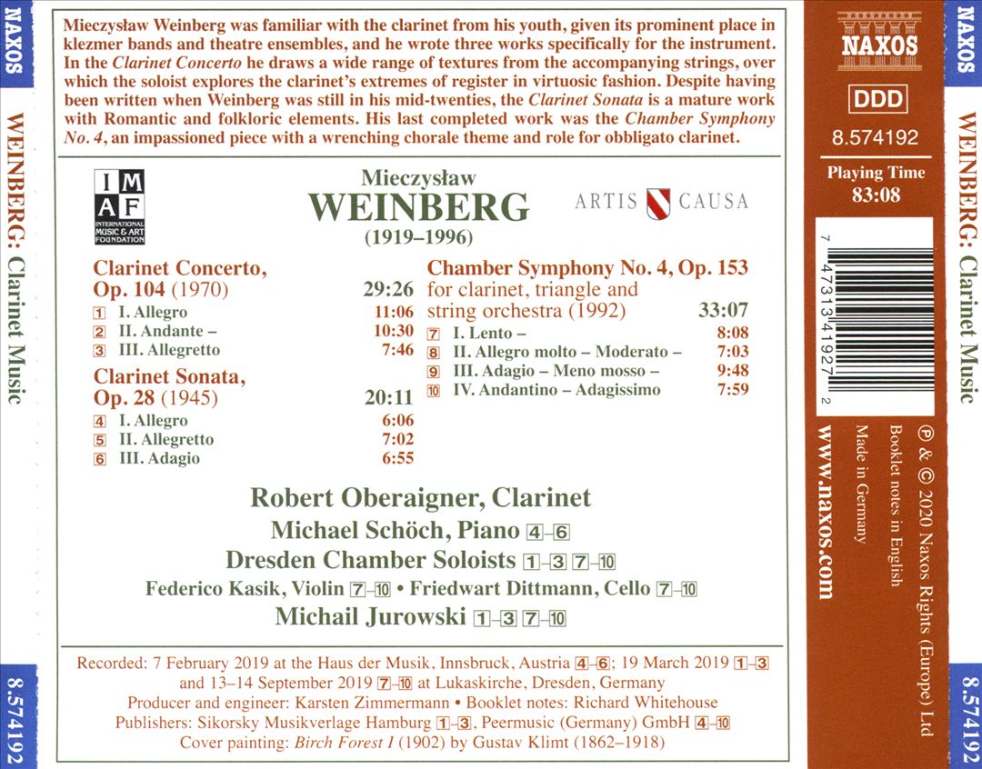 Weinberg: Clarinet Music cover art