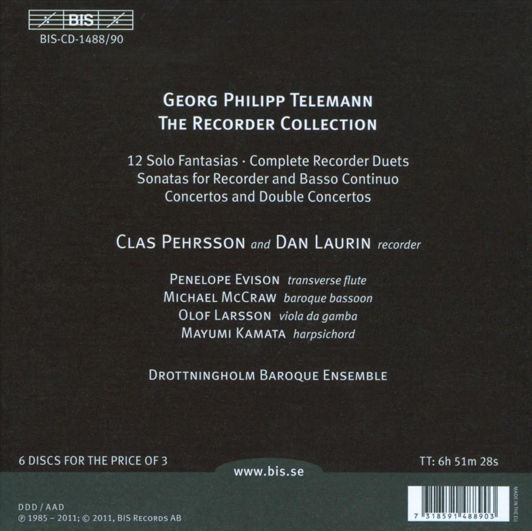 Telemann: The Recorder Collection cover art