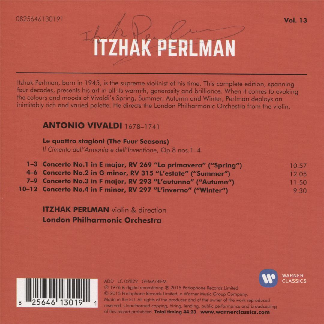 Vivaldi: The Four Seasons cover art