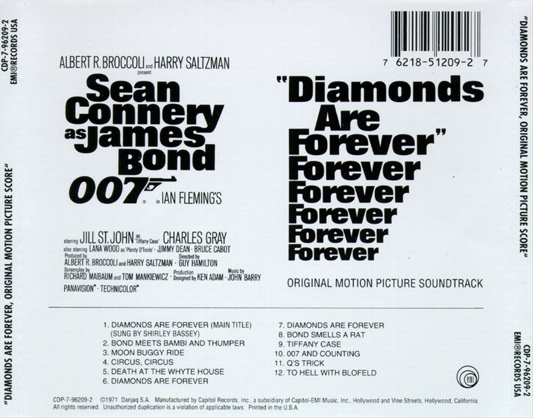 Diamonds Are Forever [Original Motion Picture Soundtrack] cover art