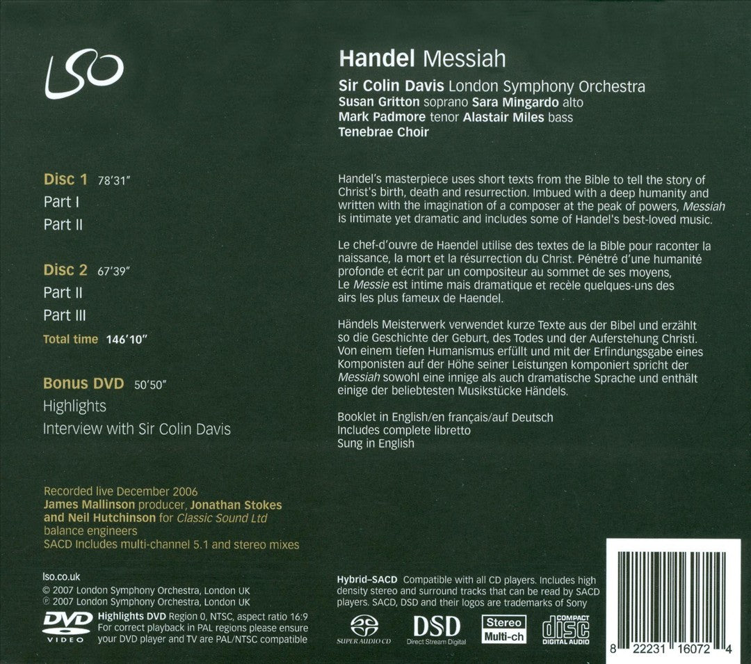 Handel: Messiah [includes DVD] [2006] cover art