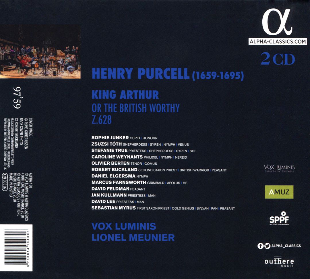 Purcell: King Arthur cover art