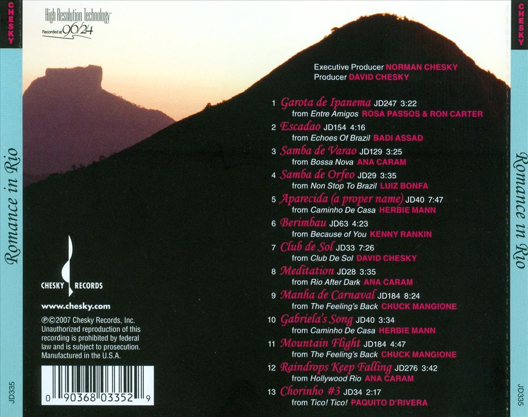Romance in Rio [Chesky] cover art