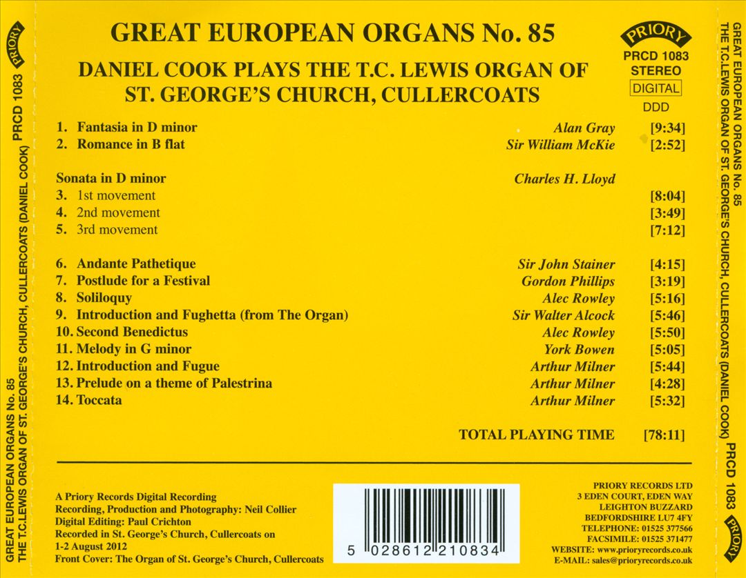 Great European Organs No. 85 cover art