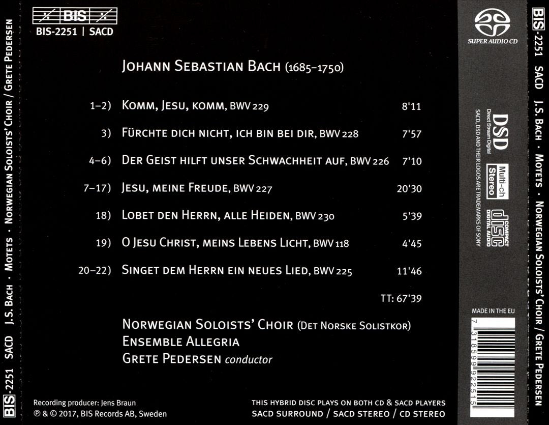 J.S. Bach: The Motets cover art