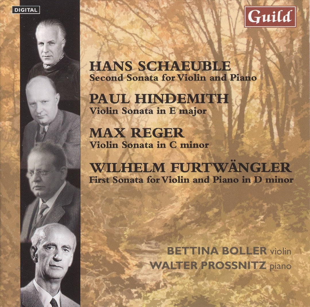 Schaeuble, Hindemith, Reger, Furtwängler: Violin Sonatas cover art